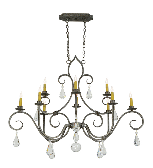 48"L Celine Oval 10 LT Chandelier | 117638