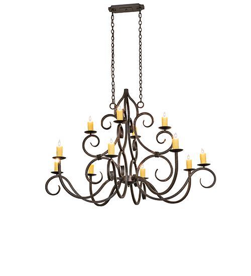 60" Wide Clayton 12 Light Chandelier | 117787