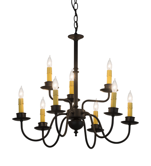 22"W Ean 2 Tier 9 LT Chandelier | 118938