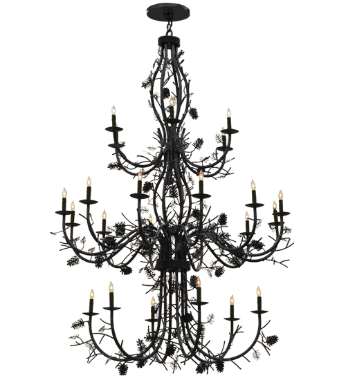 60"W Pinecone 24 LT Chandelier | 119768