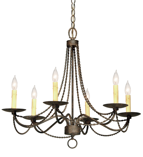 28" Wide Edwin 6 Light Chandelier | 120794