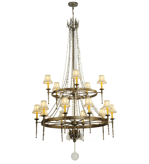 48" Wide Amaury 15 Light Two Tier Chandelier | 132050