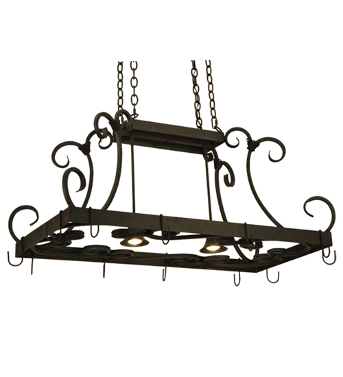 43" Long Caiden 2 Light Pot Rack | 134575