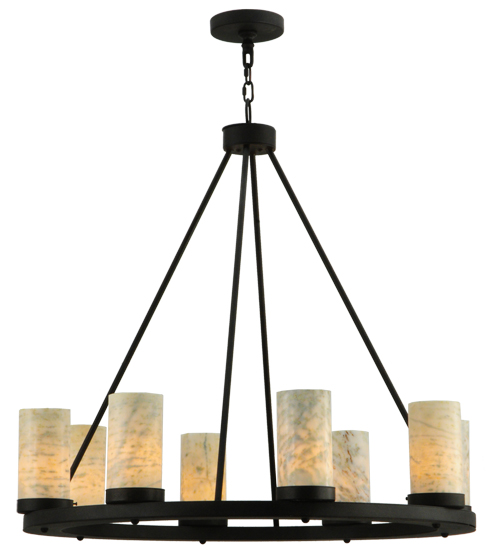 37.5"W Loxley Jadestone 8 LT Chandelier | 140445