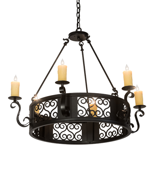 36"Wide Liesel 6 Light Chandelier | 146660