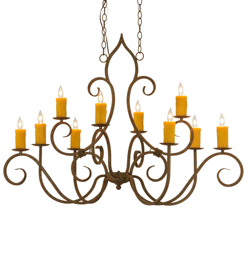 48"L Clifton 10 LT Oblong Chandelier | 149170