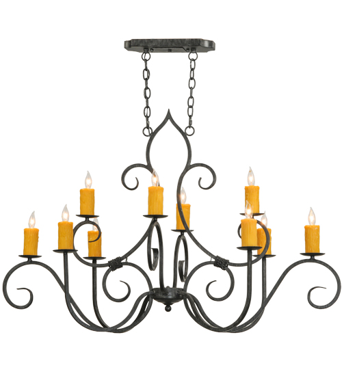 48"L Clifton 10 LT Oblong Chandelier | 149373
