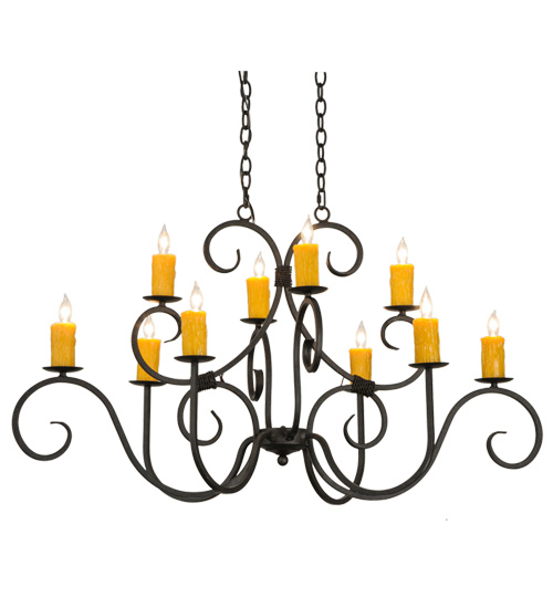 48"L Clifton 10 LT Oblong Chandelier | 149426
