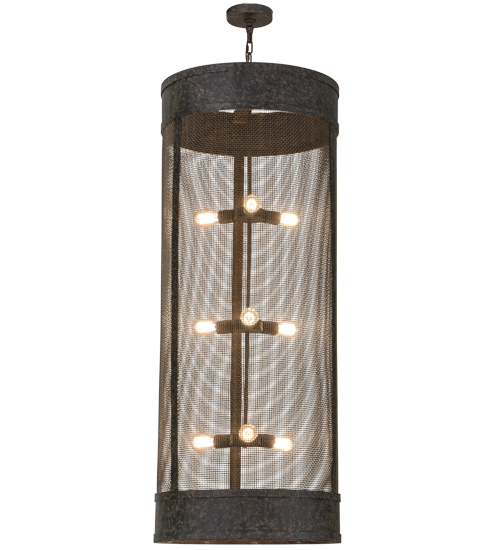 24"W Cilindro Cage 9 LT Pendant | 153276