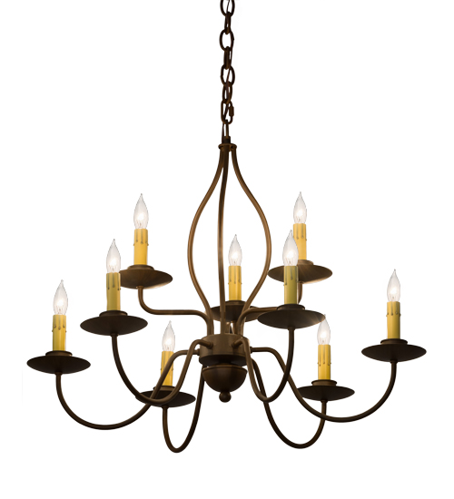 28" Wide Earl 9 Light Chandelier | 160692