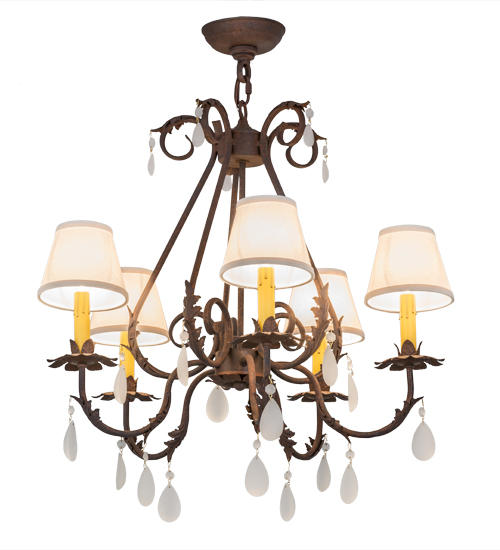 25"W Chantilly 5 LT Chandelier | 171440