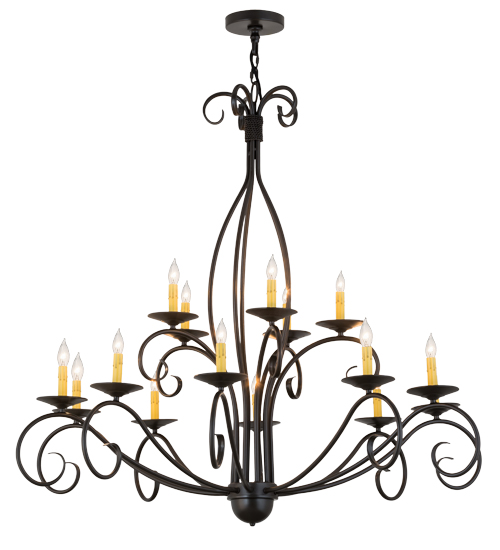48"W Sienna 15 LT Two Tier Chandelier | 171607