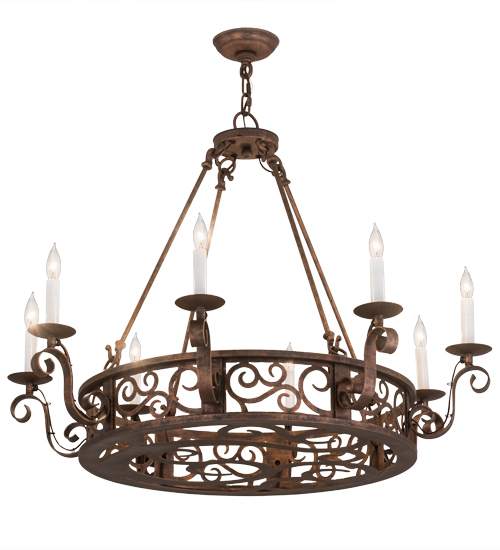 36"W Delano 8 LT Chandelier | 174909