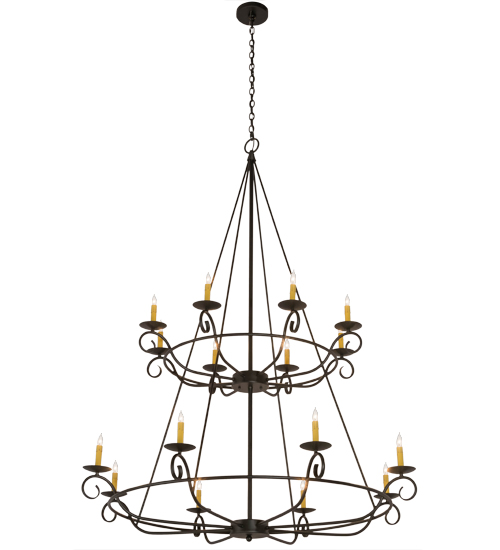 54" Wide Estrella 16 Light Two Tier Chandelier | 181462