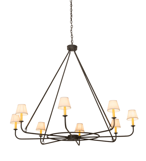 60"W Brach Ring 8 LT Chandelier | 183511