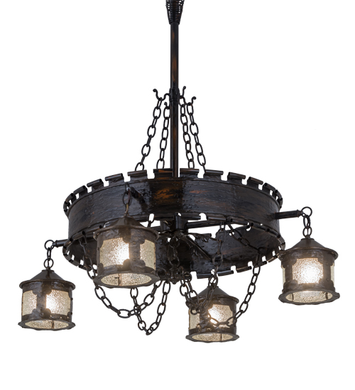 40"W Antique Gothic 4 LT Chandelier | 183579