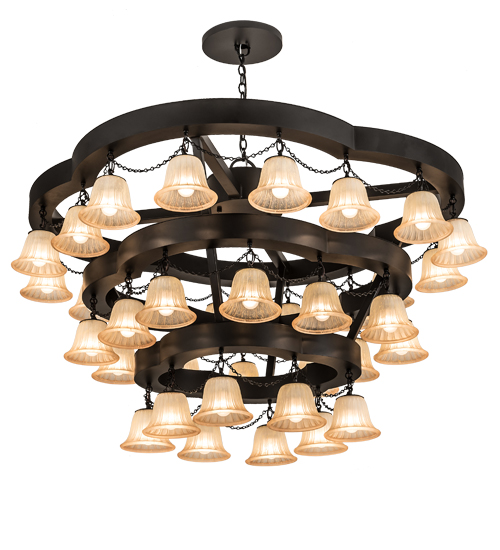60"W Cretella 36 LT Three Tier Chandelier | 188858