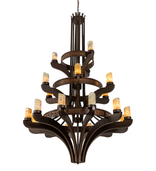 62" Wide Castilla Jadestone 21 Light Three Tier Chandelier | 193768