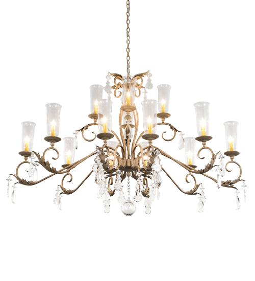 62" Long Windsor 14 Light Oblong Chandelier | 195401