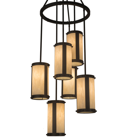 24" Wide Cartier 6 Light Cascading Chandelier | 196237