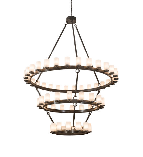 84" Wide Noziroh Ring 60 LT Three Tier Chandelier | 197921