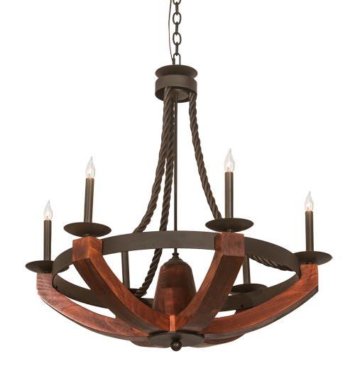 34" Wide Doyle 6 Light Chandelier | 199065