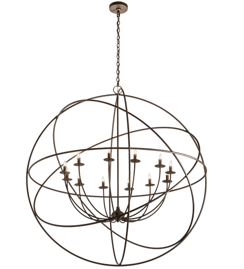 54" Wide Atom Enerjisi 12 Light Chandelier | 204082