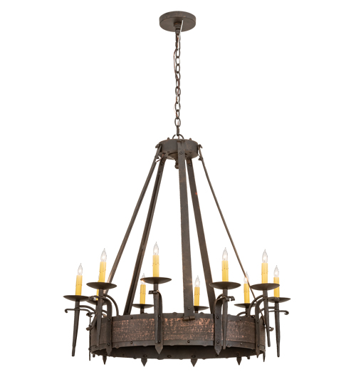 35" Wide Costello 10 Light Chandelier | 204202