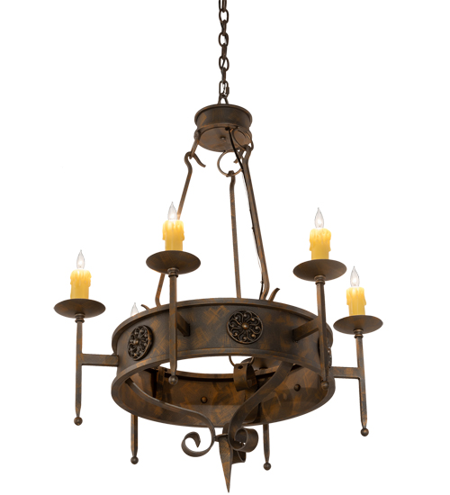 30" Wide Lorenzo 6 Light Chandelier | 205030