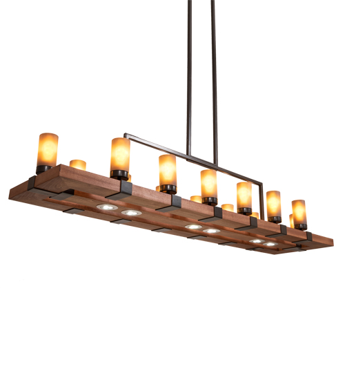 72" Long Grand Terrace 14 Light Oblong Chandelier | 220740