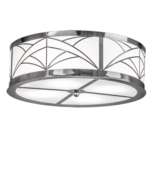 22" Wide Revival Deco Cilindro Flush Mount | 226779