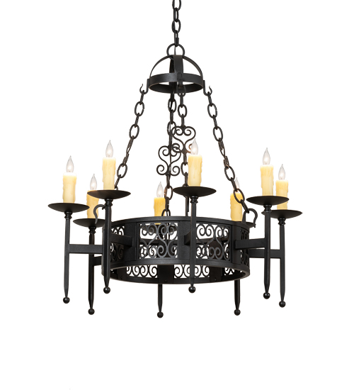 28" Wide Toscano 8 Light Chandelier | 228282