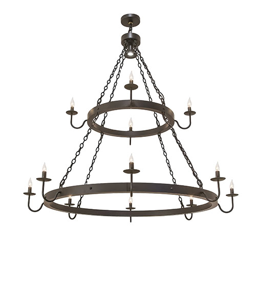 60" Wide Suffolk Two Tier Chandelier | 244690