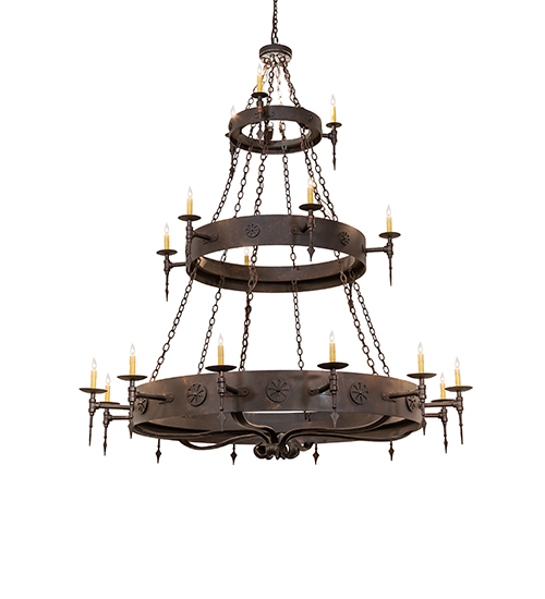 72" Wide Warwick 21 Light Three Tier Chandelier | 248627
