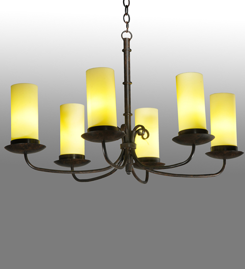38" Long Atria 6 Light Oblong Chandelier | 249760