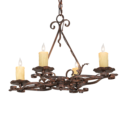 28" Long Elianna 4 Light Oblong Chandelier | 255172