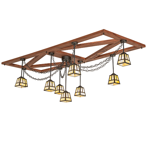 96" Long Pocono Pool House 9 Light Chandelier | 267119