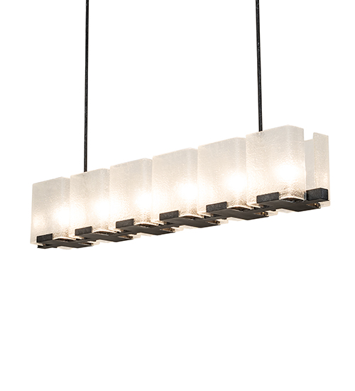 60" Long Ice Cube 6 Light Oblong Chandelier | 270642