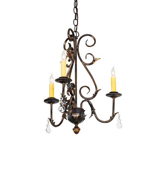18" Wide French Elegance 3 Light Chandelier | 284121