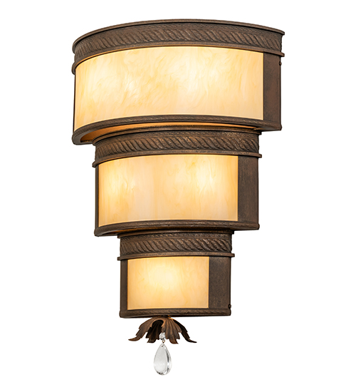 18" Wide Rope Trimmed Cilindro Wall Sconce | 284183