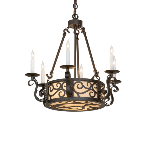 24" Wide Delano 6 Light Chandelier | 290183