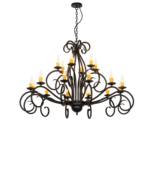 60" Wide Sienna 18 Light Two Tier Chandelier | 292425