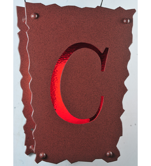 12" Wide Personalized "C" Wall Sconce | 110312