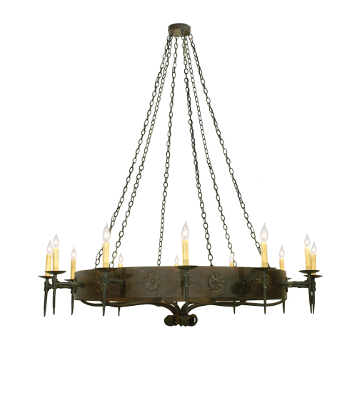 72" Wide Warwick 12 Light Chandelier | 112814