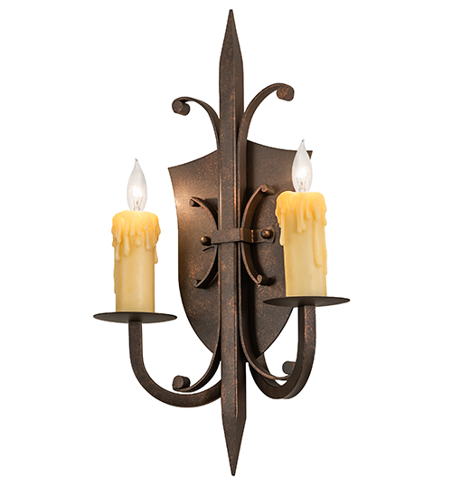 11" Wide Shield 2 Light Wall Sconce | 115640