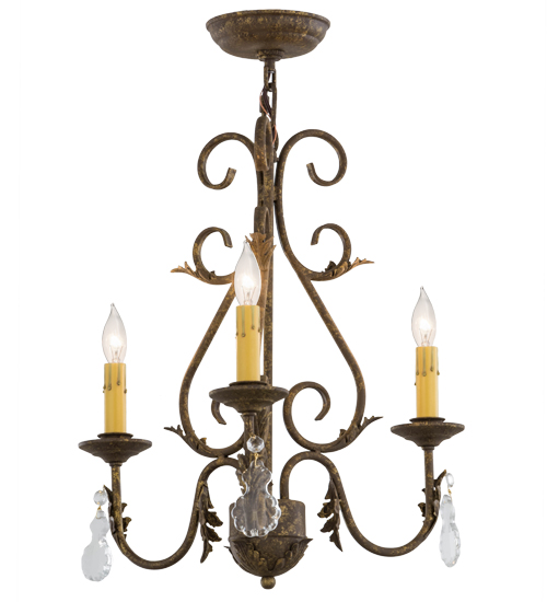 18" Wide French Elegance 3 Light Chandelier | 115925