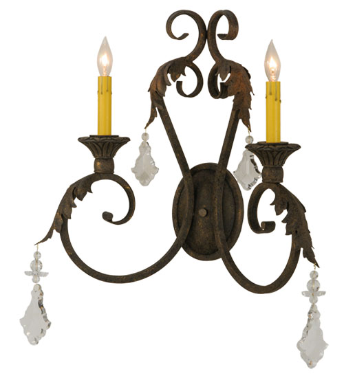19"W Josephine 2 LT Wall Sconce | 116398