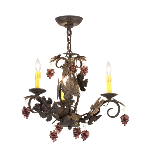 18"W Vineyard 3 LT Chandelier | 117174