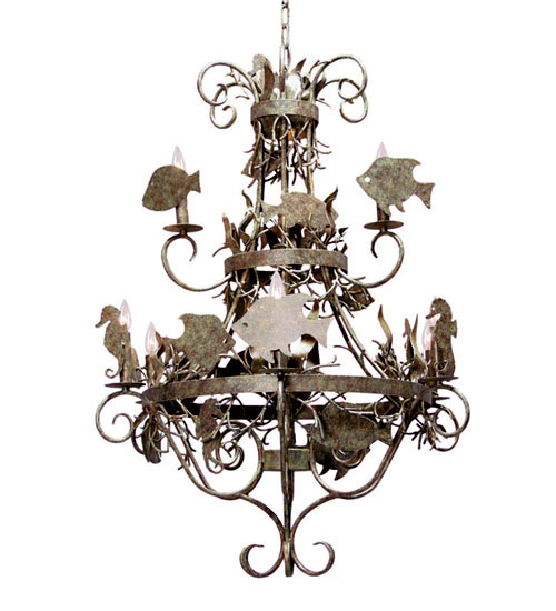 32" Wide De La Mar 9 Light Chandelier | 119762