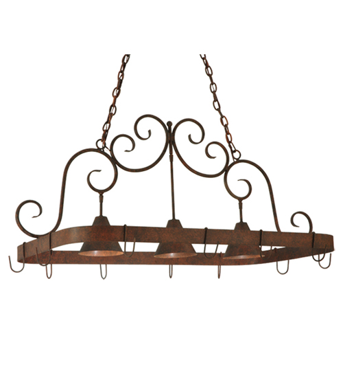 46" Long Elana 3 Light Pot Rack | 125092